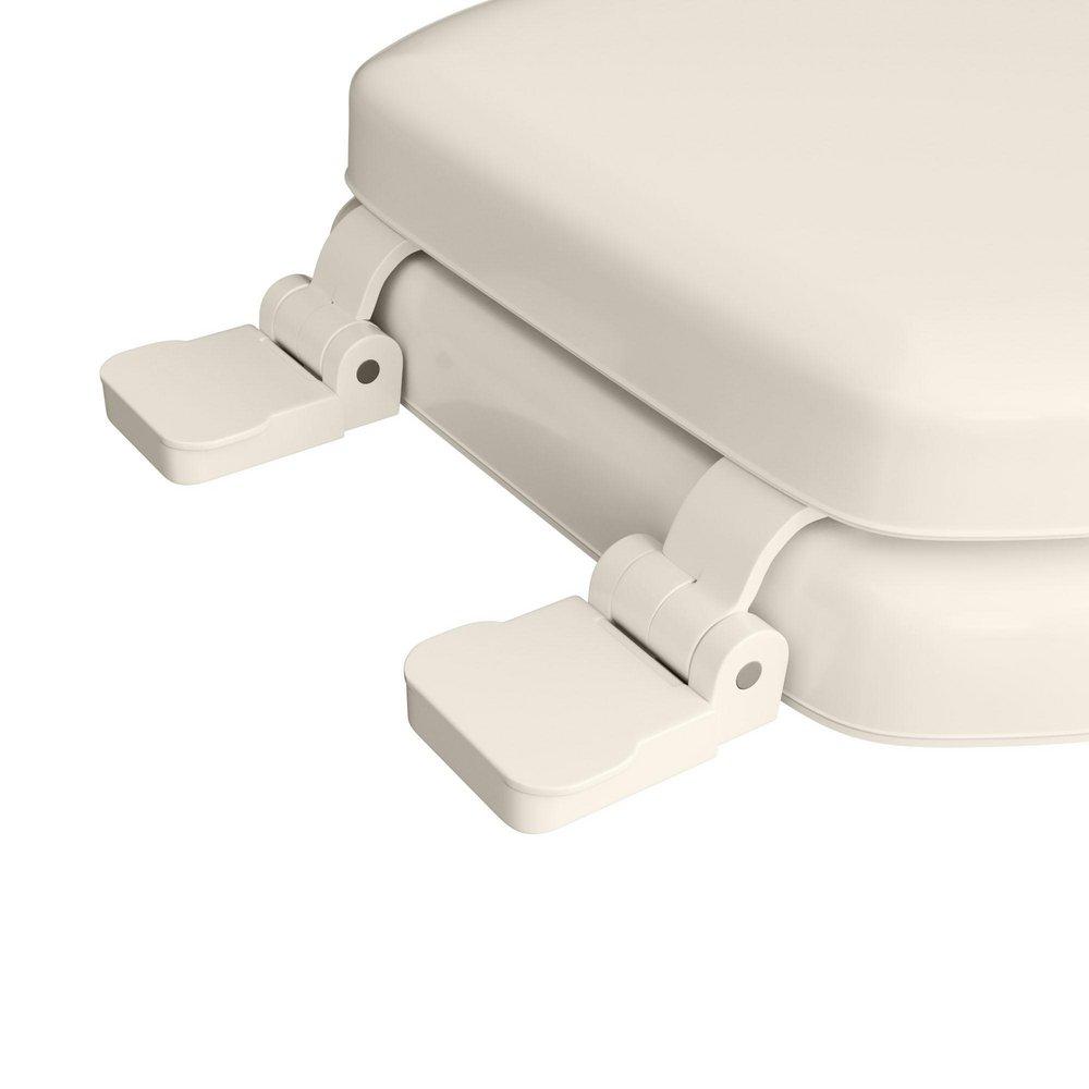 Round Closed-Front Soft Toilet Seat and Lid in Bone 