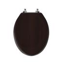 Elongated Closed Front Wood Toilet Seat in Dark Brown 