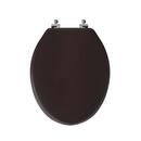 Elongated Closed Front Wood Toilet Seat in Dark Brown 