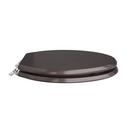 Elongated Closed Front Wood Toilet Seat in Dark Brown 