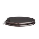 Elongated Closed Front Wood Toilet Seat in Dark Brown 