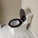 Elongated Closed Front Wood Toilet Seat in Dark Brown 