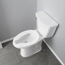 EZ Close&reg; Commercial Plastic Seat, White, Chrome Hinge, Elongated Open Front Less Cover 