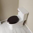 Designer Wood Seat with Piano Finish, Dark Brown Finish, Brushed Nickel Hinge, Elongated Closed Front with Cover 