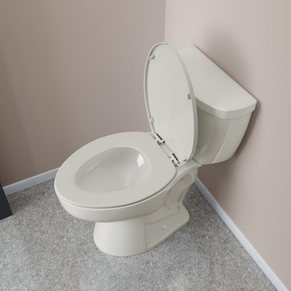 Jones Stephens Biscuit Elongated Closed Front with Cover Toilet Seat 