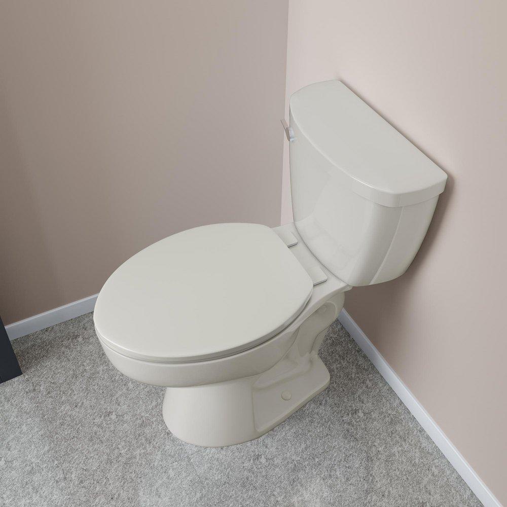 Jones Stephens Biscuit Elongated Closed Front with Cover Toilet Seat 