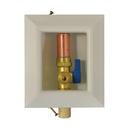Jones Stephens White Quarter Turn Valve 1/2 in. Ice Maker Supply Box with Water Hammer Arrestor 