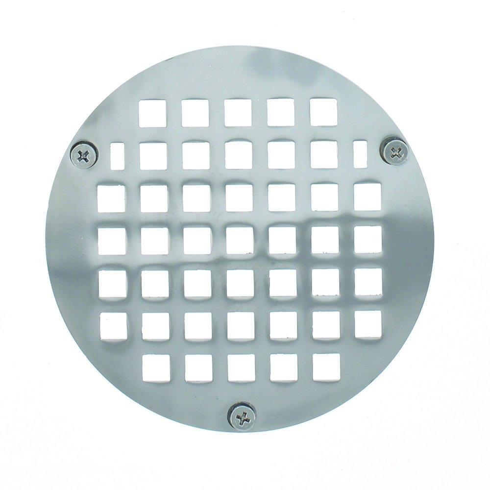 4-9/16 in. Chrome-Plated Brass Strainer with 2 Screw Holes 