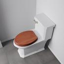 Elongated Closed-Front Toilet Seat and Lid in Cherry Wood 