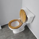 Round Wood Closed Front Toilet Seat in Light Oak 
