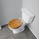Round Wood Closed Front Toilet Seat in Light Oak 