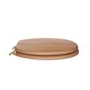 Round Wood Closed Front Toilet Seat in Light Oak 