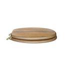 Round Wood Closed Front Toilet Seat in Light Oak 