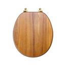 Round Wood Closed Front Toilet Seat in Light Oak 