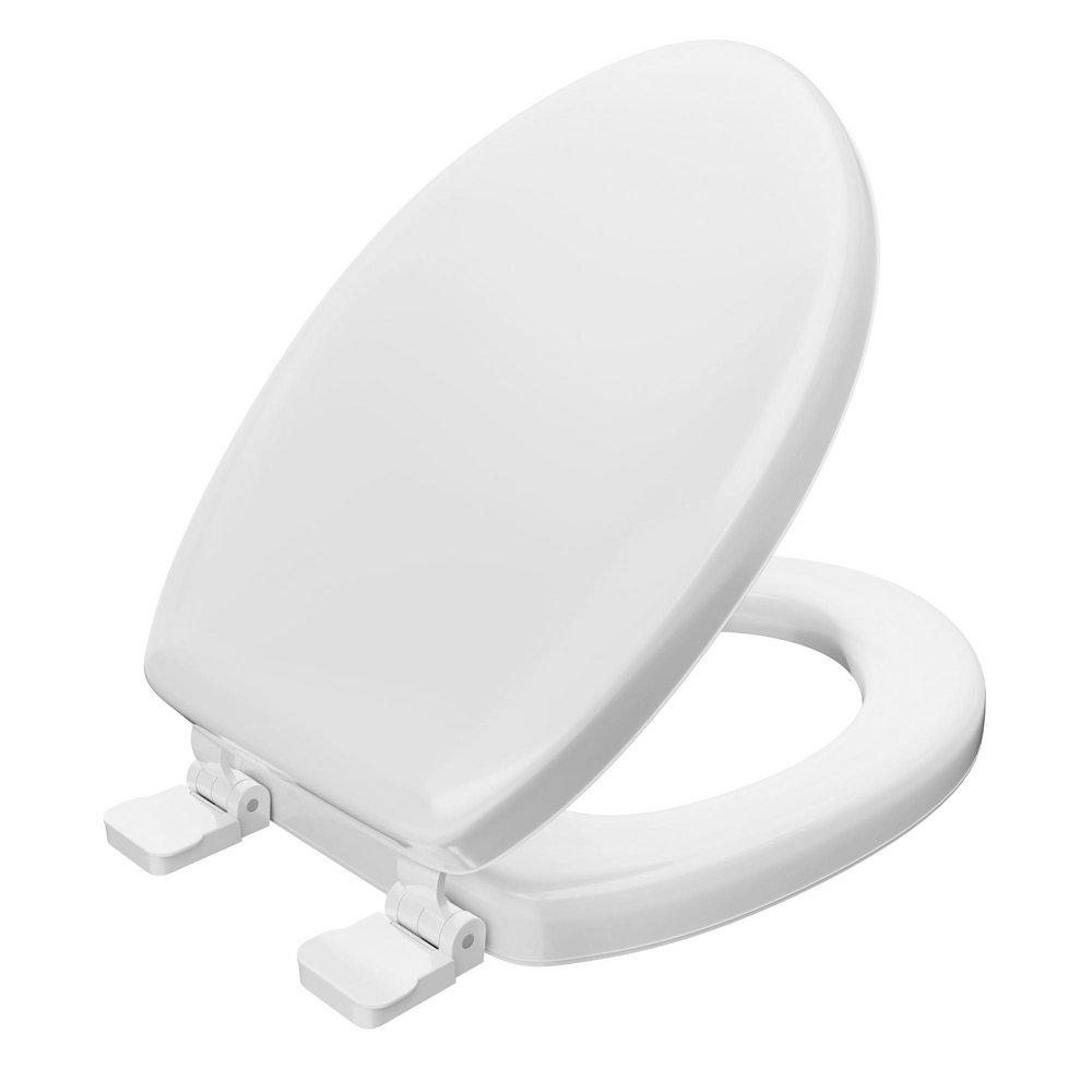 Elongated Closed-Front Soft Toilet Seat and Lid in White image number 6