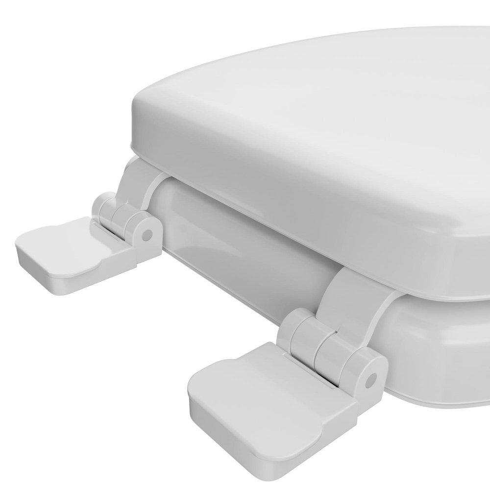Elongated Closed-Front Soft Toilet Seat and Lid in White 