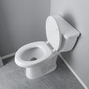 Elongated Closed-Front Soft Toilet Seat and Lid in White 