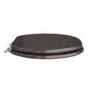 Round Wood Closed Front Toilet Seat in Dark Brown Oak 