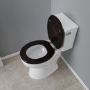 Round Wood Closed Front Toilet Seat in Dark Brown Oak 