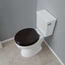 Round Wood Closed Front Toilet Seat in Dark Brown Oak 