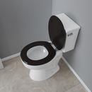 Round Wood Closed Front Toilet Seat in Dark Brown Oak 