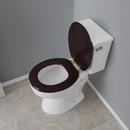 Round Closed-Front Toilet Seat and Lid in Mahogany Wood with Piano Finish 
