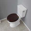 Round Closed-Front Toilet Seat and Lid in Mahogany Wood with Piano Finish 