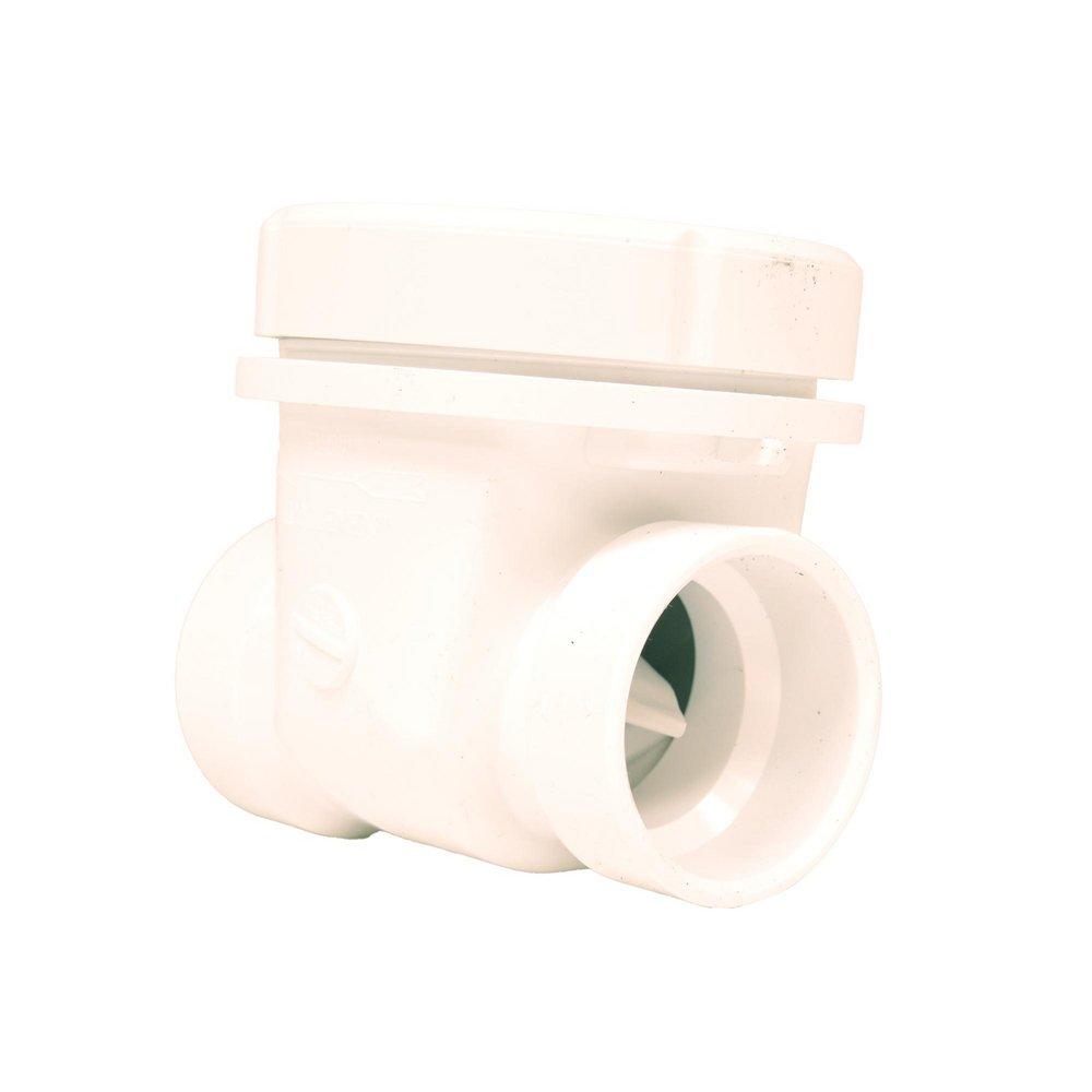 1-1/2 in. PVC Backwater Valve with Extension Kit and Plastic Lid 
