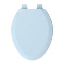 Elongated Closed-Front Toilet Seat and Lid in Dresden Blue Wood 