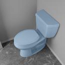 Elongated Closed-Front Toilet Seat and Lid in Dresden Blue Wood 