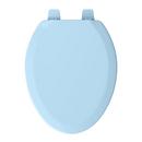 Elongated Closed-Front Toilet Seat and Lid in Regency Blue Wood image number 1