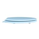 Elongated Closed-Front Toilet Seat and Lid in Regency Blue Wood 