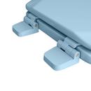 Elongated Closed-Front Toilet Seat and Lid in Regency Blue Wood 