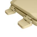 Elongated Closed-Front Toilet Seat and Lid in Citron Yellow Wood 