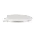 Round Plastic Closed Front Toilet Seat in White 