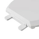 Round Plastic Closed Front Toilet Seat in White 