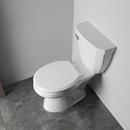 Round Plastic Closed Front Toilet Seat in White 
