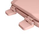 Elongated Closed-Front Toilet Seat and Lid in Venetian Pink Wood 