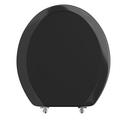 Round Closed-Front Toilet Seat and Lid in Black Wood 