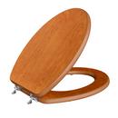 Elongated Closed-Front Toilet Seat and Lid in Oak Wood image number 11