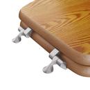 Elongated Closed-Front Toilet Seat and Lid in Oak Wood 