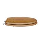 Elongated Closed-Front Toilet Seat and Lid in Oak Wood 