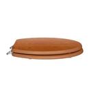 Elongated Wood Closed Front Toilet Seat in Dark Brown Oak 