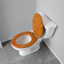 Elongated Wood Closed Front Toilet Seat in Dark Brown Oak 