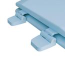 Round Closed-Front Toilet Seat and Lid in Regency Blue Wood 