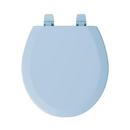 Round Closed-Front Toilet Seat and Lid in Regency Blue Wood 
