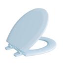 Round Closed-Front Toilet Seat and Lid in Dresden Blue Wood image number 0