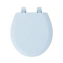 Round Closed-Front Toilet Seat and Lid in Dresden Blue Wood 