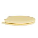 Round Closed-Front Toilet Seat and Lid in Citron Yellow Wood image number 4