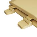 Round Closed-Front Toilet Seat and Lid in Harvest Gold Wood 